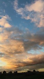 Scenic view of dramatic sky during sunset