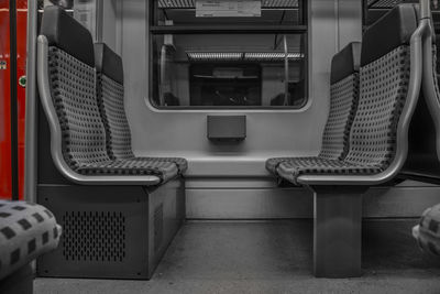 Empty seats in train