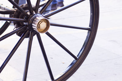 Close-up of bicycle wheel