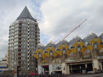 Low angle view of buildings against sky