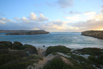 Scenic view of sea against sky