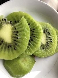 High angle view of fruits in bowl