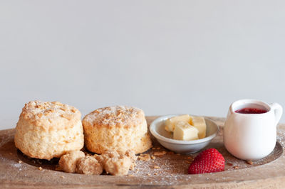 Close-up of cookies on table