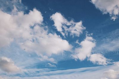 Low angle view of cloudy sky