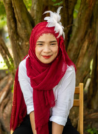 Portrait of a smiling young woman
