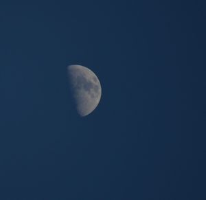 Low angle view of moon in sky