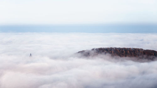 Aerial view of cloudscape against sky