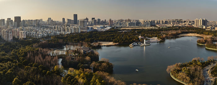 Aerial view of city