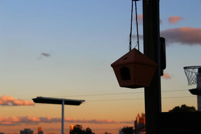 Low angle view of orange sky