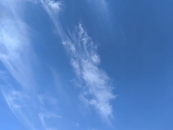 Low angle view of vapor trail in sky