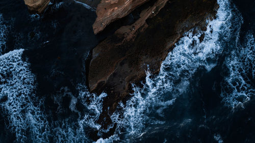 Full frame shot of rocks in water