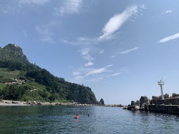 Scenic view of sea against sky