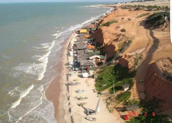 High angle view of beach