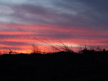 Scenic view of dramatic sky during sunset