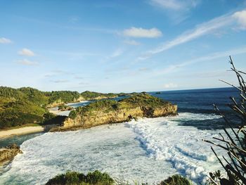 Scenic view of sea against sky