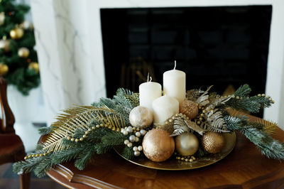 Christmas decoration on table