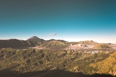 Scenic view of landscape against clear sky