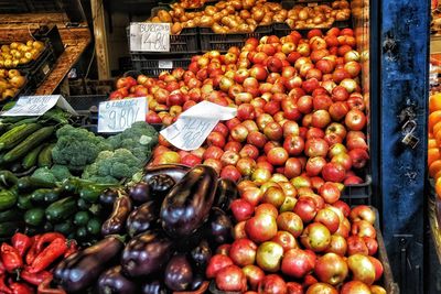 Fruits for sale at market stall