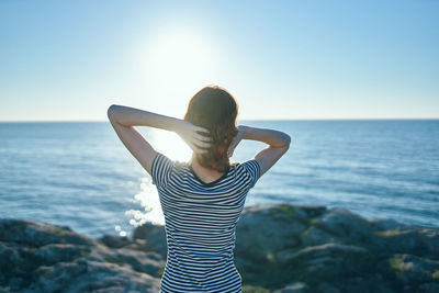 Woman looking at sea