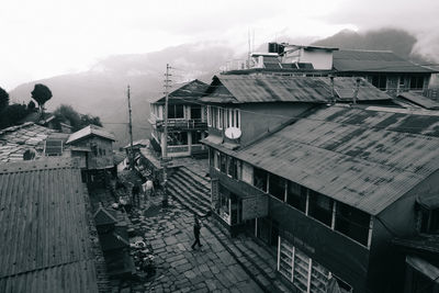 Houses against sky