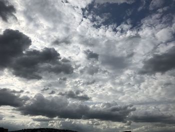 Low angle view of clouds in sky