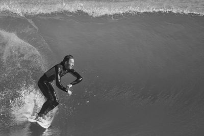 Man surfing in sea