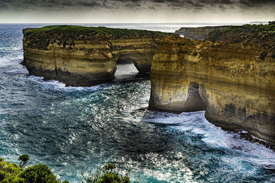 Rock formations in sea