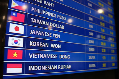 Close-up of information sign