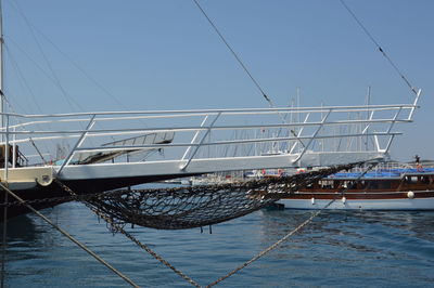 Yachts in bodrum bay on the mediterranean sea