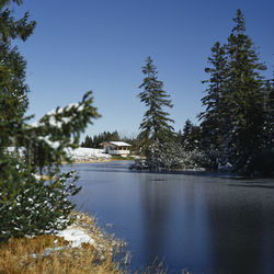 Lake hut in moor of hochhäderich