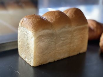 Close-up of bread on table