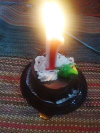 Close-up of cake on table