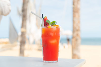 Close-up of drink on table