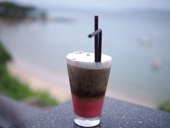 Close-up of coffee on table