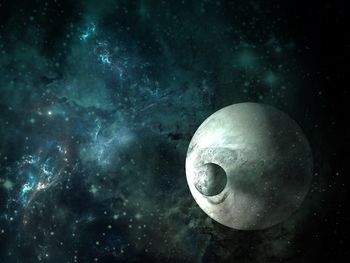 Planets and galaxy. science fiction wallpaper. astronomy is the scientific study of the universe
