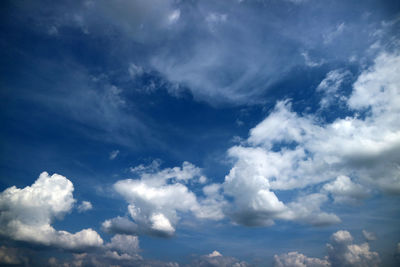 Low angle view of clouds in sky