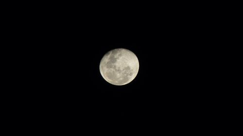 Low angle view of moon in sky