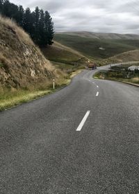 Road passing through landscape