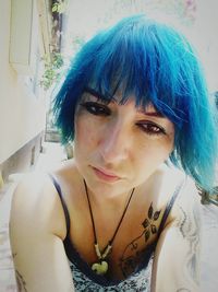 Close-up portrait of young woman