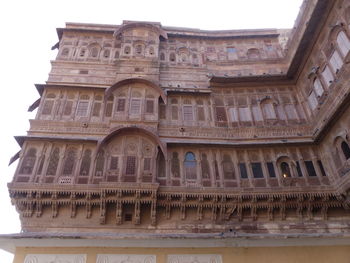 Low angle view of historical building against sky