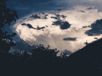 Low angle view of cloudy sky