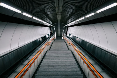 Illuminated underground walkway