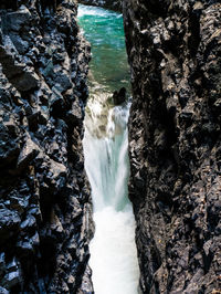 Scenic view of waterfall