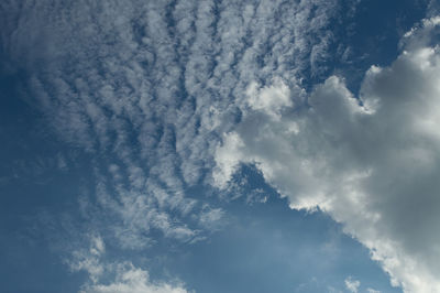 Low angle view of clouds in sky