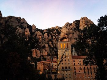 Rock formations on mountain