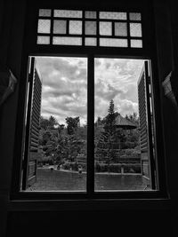 Close-up of window of house