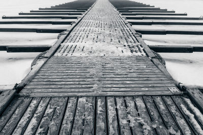 Low angle view of metallic structure