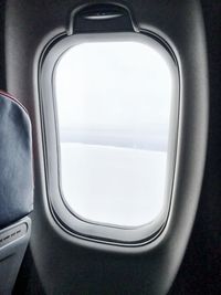 Close-up of airplane window