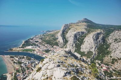 View of calm blue sea against the sky