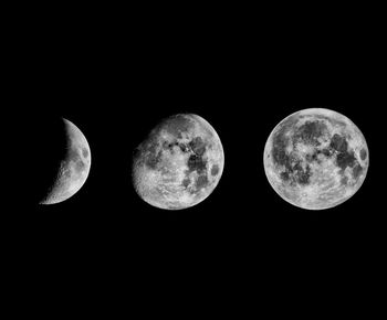 Multiple image of moon at night